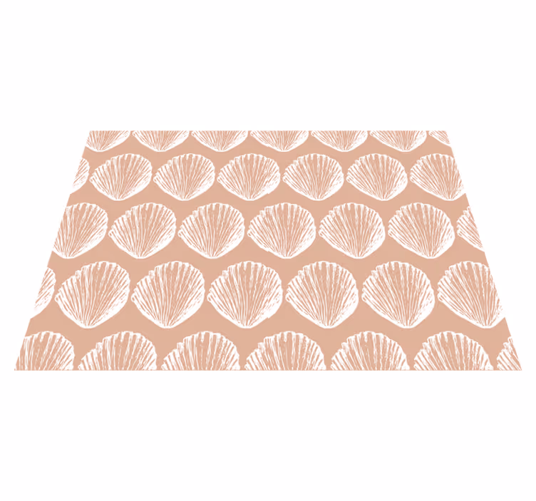 Aflombra vinílica animales patrón de conchas beige - TenVinilo