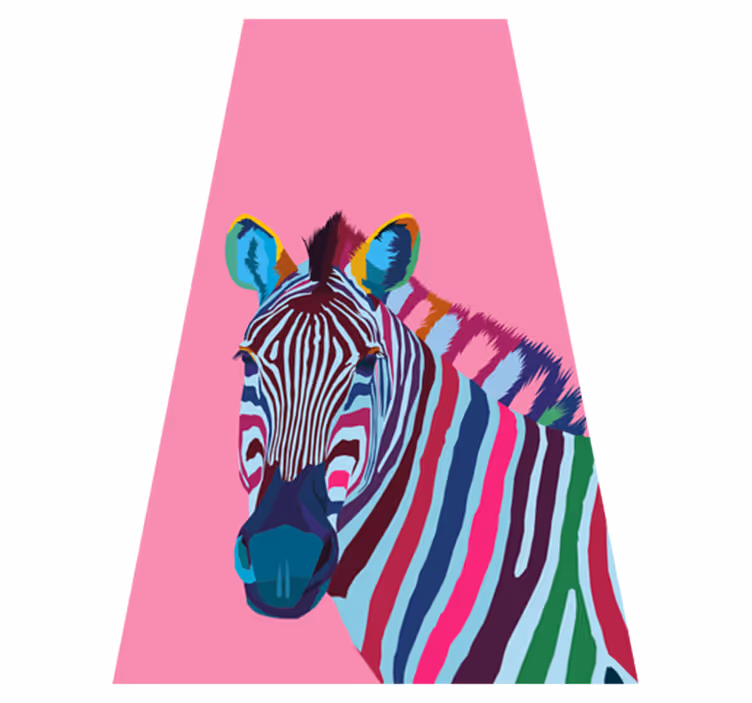 Aflombra vinílica animales cebra pop art iphone - TenVinilo