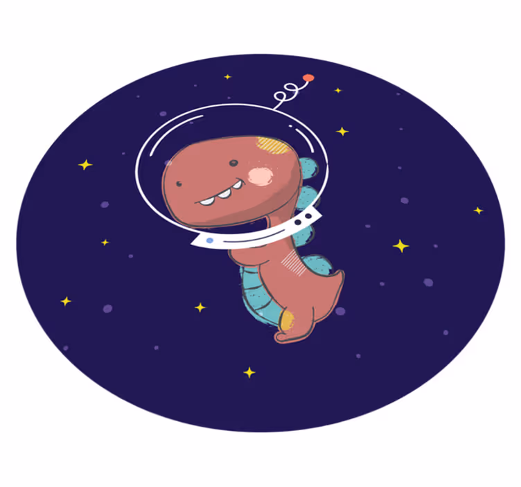 Aflombra vinílica animales t-rex espacial - TenVinilo