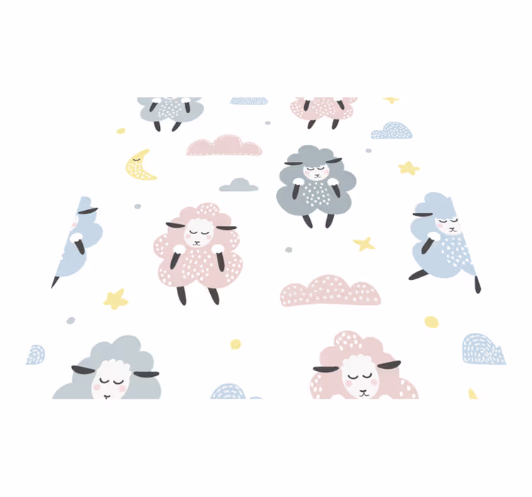 Aflombra vinílica animales diseño de ovejas para niños - TenVinilo