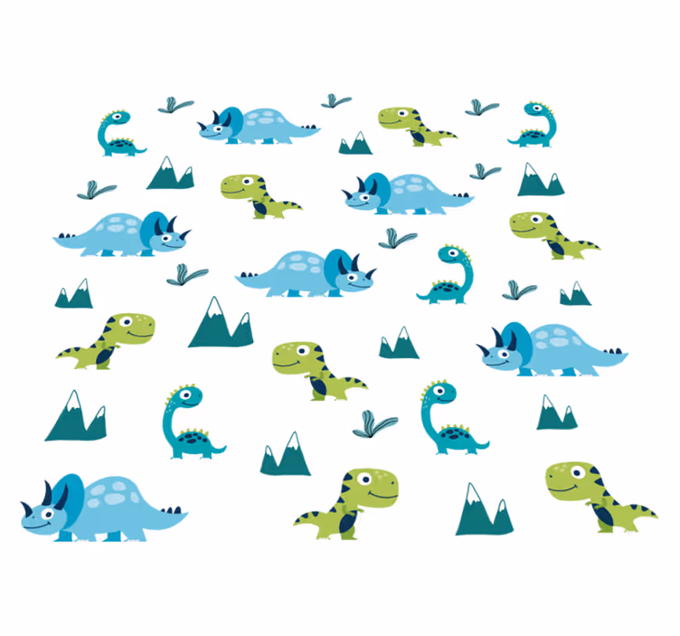 Aflombra vinílica animales set de dinosaurios nórdicos - TenVinilo