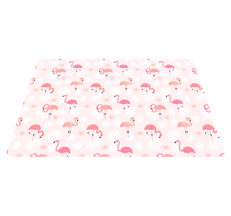 Aflombra vinílica animales motivos de flamenco rosa - TenVinilo