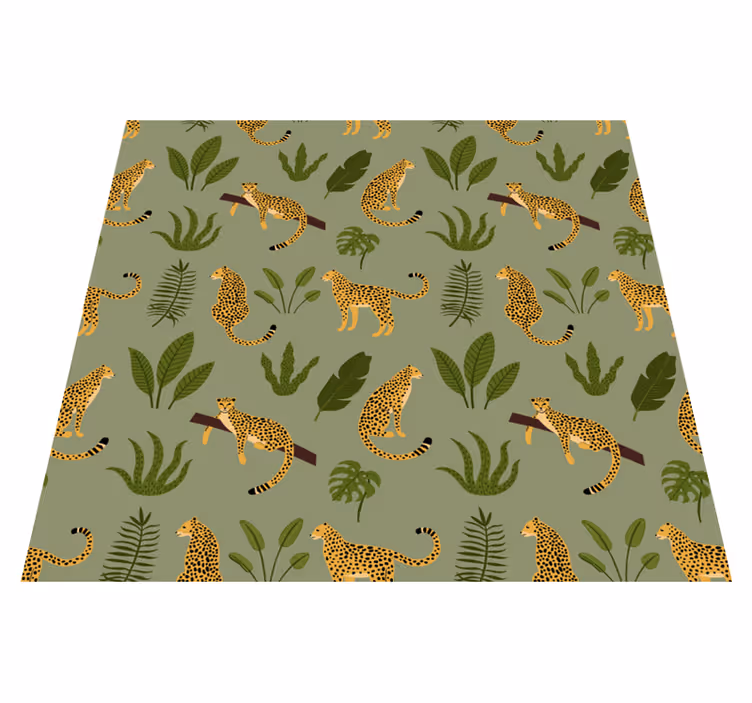 Aflombra vinílica animales diseño jungla floral leopardo - TenVinilo