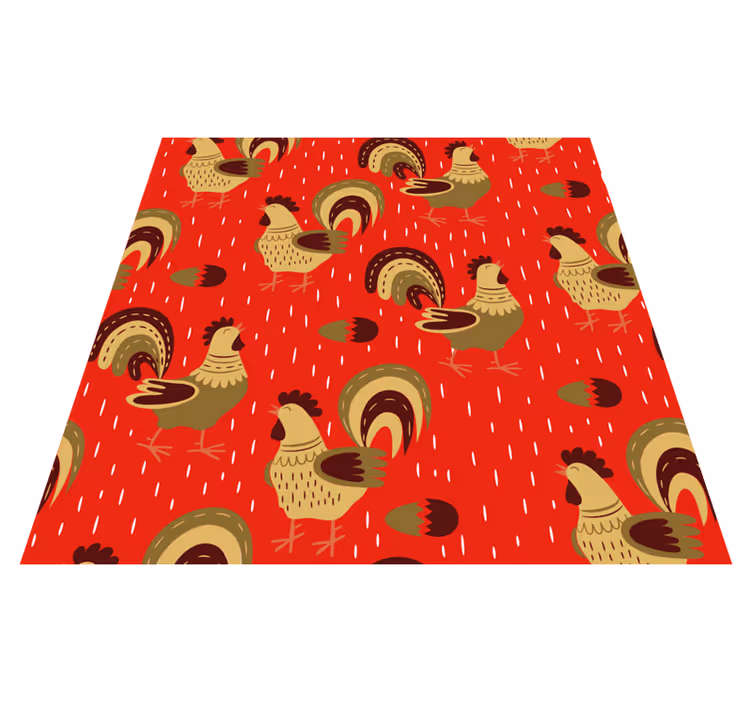 Aflombra vinílica animales diseño gallo chino - TenVinilo