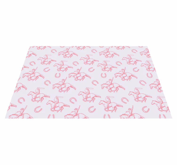 Aflombra vinílica animales diseño de caballos rosa - TenVinilo