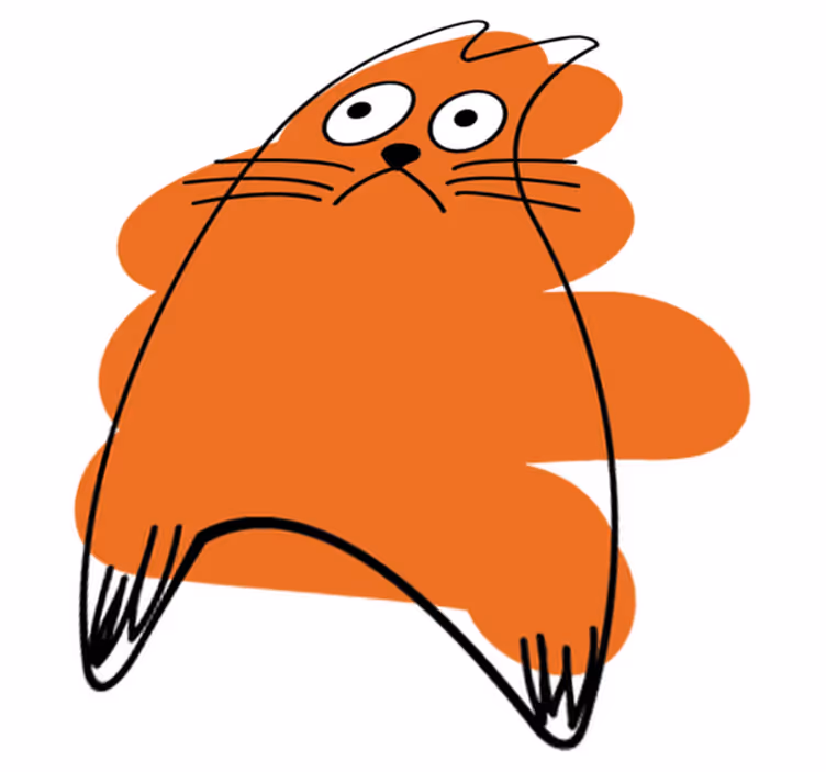 Aflombra vinílica animales silueta naranja original - TenVinilo