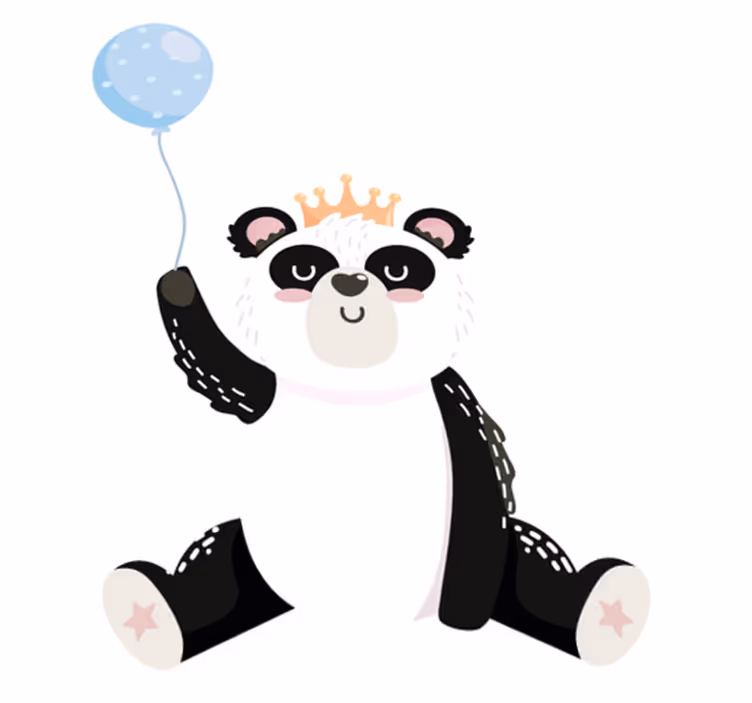Aflombra vinílica animales panda adorable globo - TenVinilo