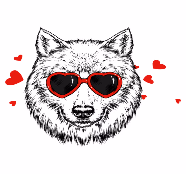 Aflombra vinílica animales lobo juguetón - TenVinilo