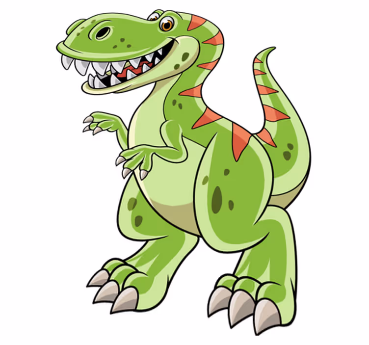 Aflombra vinílica animales tiranosaurio rex caricatura - TenVinilo