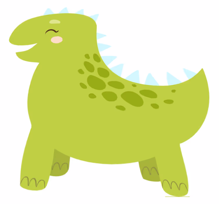 Aflombra vinílica animales personaje dinosaurio feliz - TenVinilo