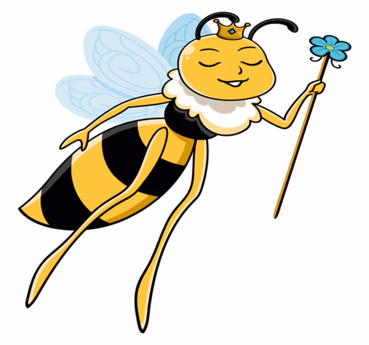 Aflombra vinílica animales personaje de abeja real - TenVinilo