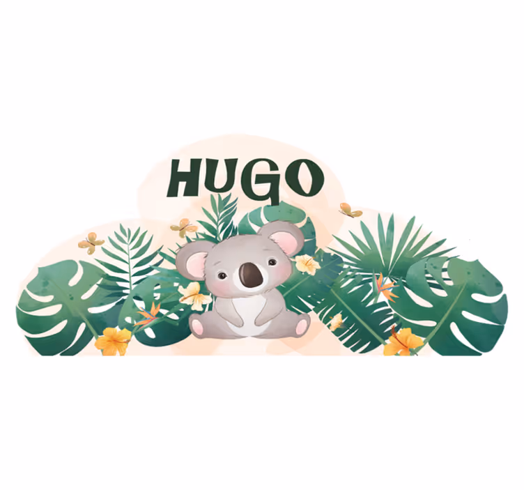 Aflombra vinílica animales tema de selva koala - TenVinilo