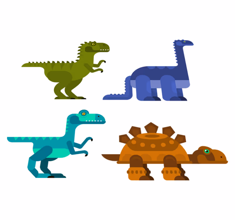 Aflombra vinílica animales dinosaurios en movimiento - TenVinilo