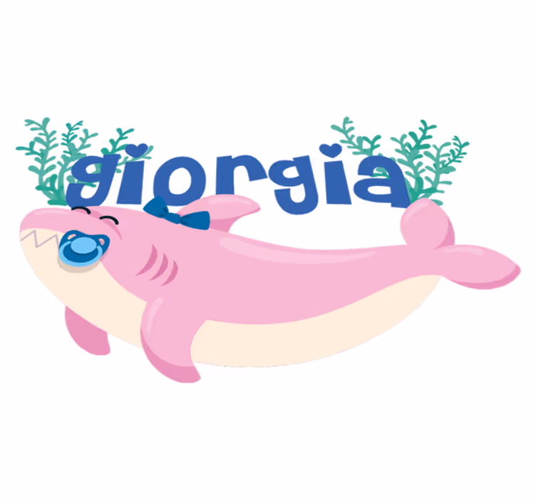 Aflombra vinílica animales diseño de tiburón feliz - TenVinilo