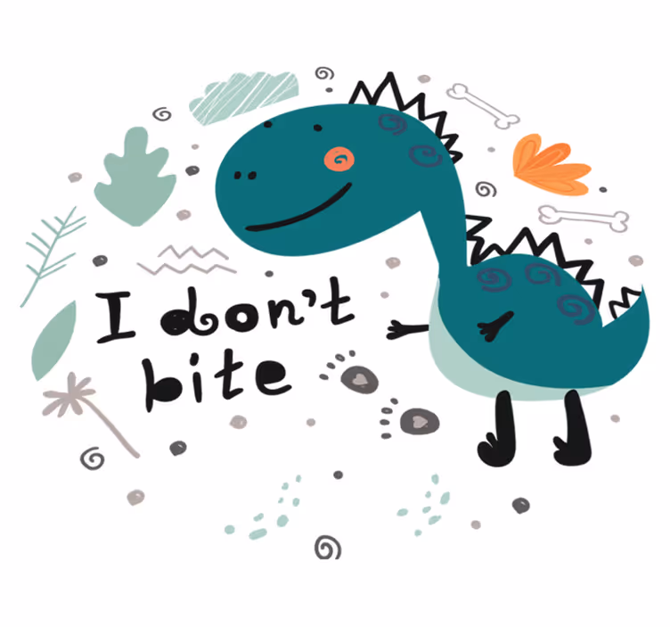 Aflombra vinílica animales dinosaurio amistoso - TenVinilo