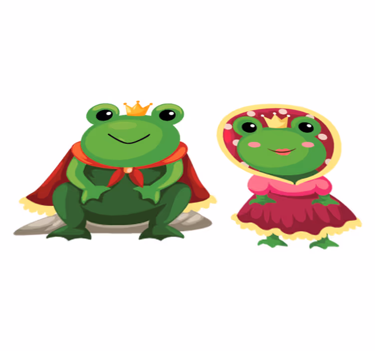 Aflombra vinílica animales ranas rey y reina - TenVinilo