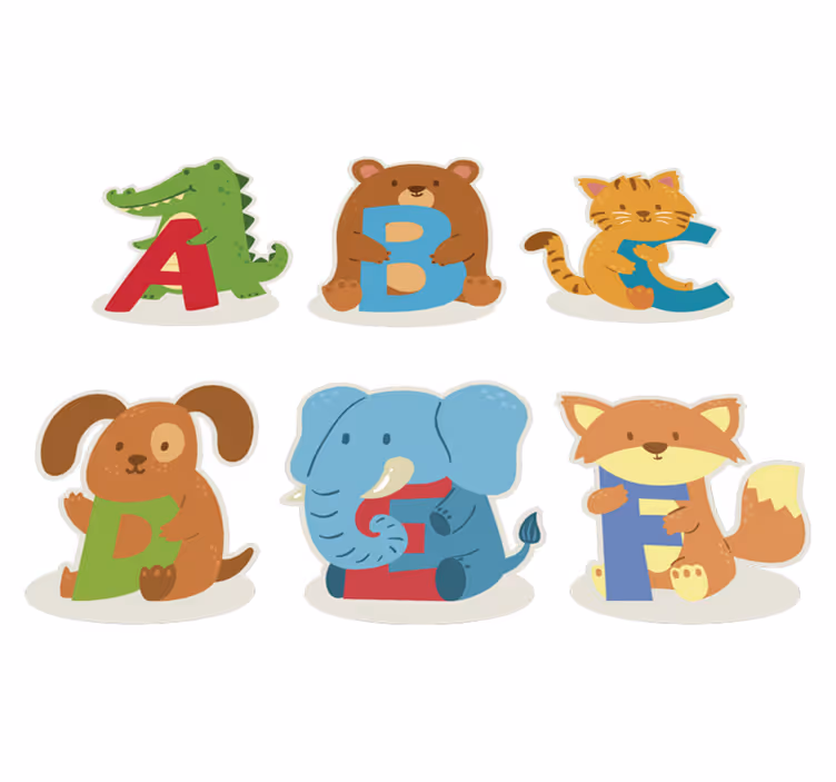 Aflombra vinílica animales abecedario infantil - TenVinilo