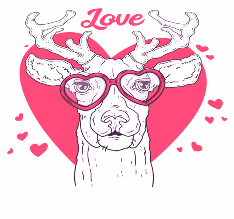 Aflombra vinílica animales amor ciervo - TenVinilo