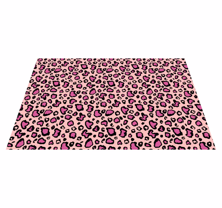 Aflombra vinílica animales leopardo clásico rosa y negro - TenVinilo