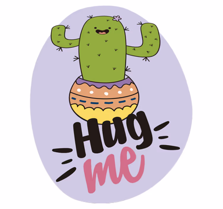 Aflombra vinílica animales cactus abrazando la alegría - TenVinilo
