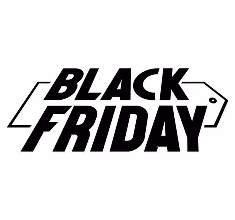 Alfombra vinílica black friday letra cursiva moderna - TenVinilo