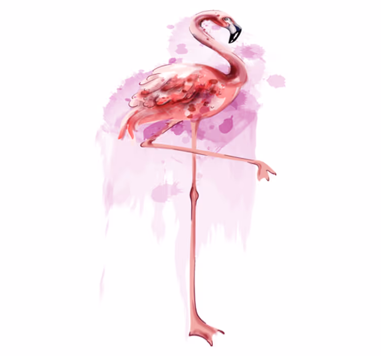 Aflombra vinílica animales silueta de flamenco elegante - TenVinilo