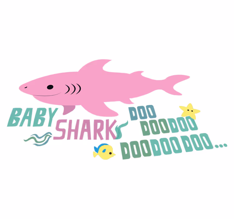 Aflombra vinílica animales canción baby shark - TenVinilo