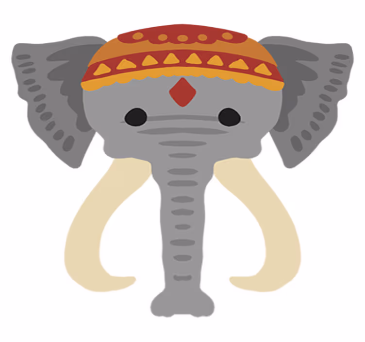 Aflombra vinílica animales cabeza de elefante - TenVinilo