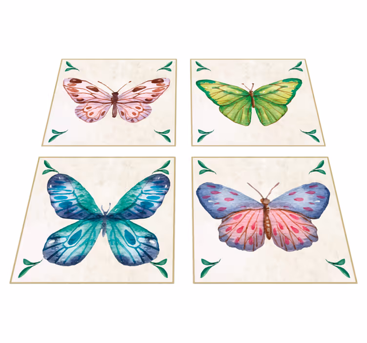 Aflombra vinílica animales diseños de mariposas vivas - TenVinilo