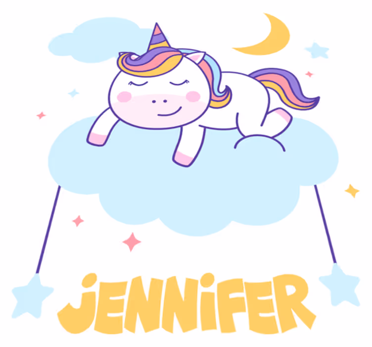 Aflombra vinílica animales unicornio durmiendo arcoíris - TenVinilo