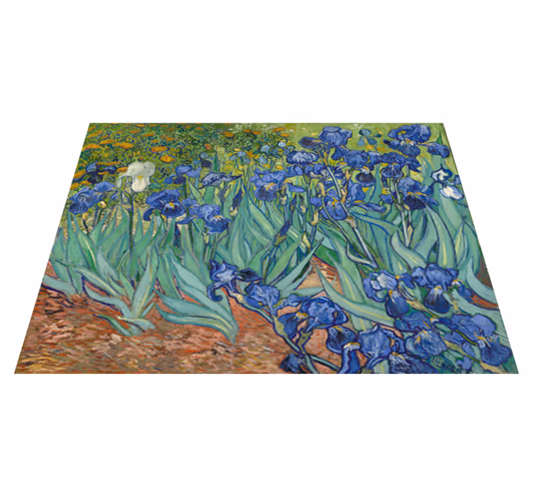 Alfombra vinílica flores de van gogh - TenVinilo