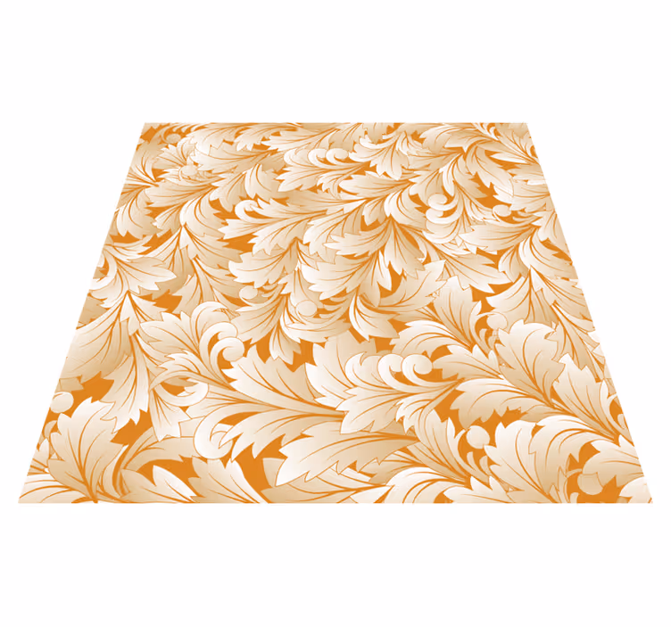 Alfombra vinílica flores patrón floral elegante - TenVinilo