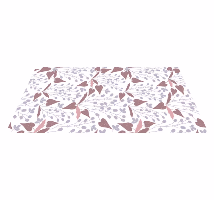 Alfombra vinílica flores patrón flores vintage pastel - TenVinilo
