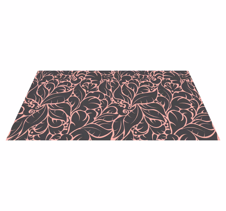 Alfombra vinílica flores patrón vintage floral - TenVinilo