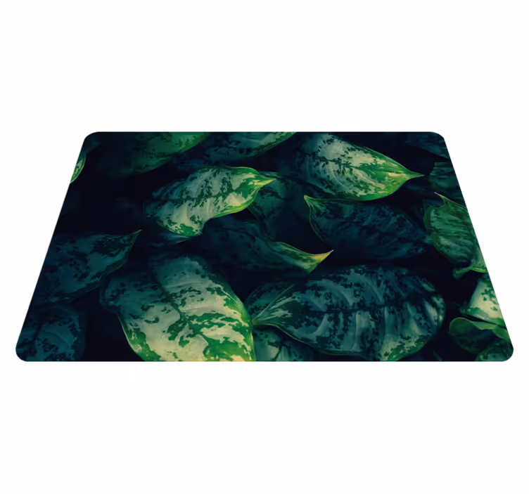 Alfombra vinílica flores hojas de maranta - TenVinilo