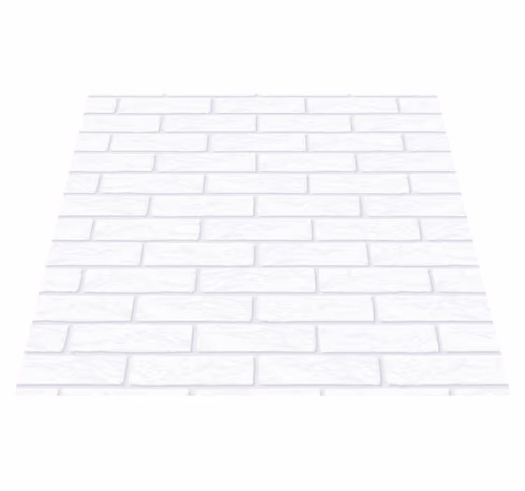 Alfombra vinílica cocina patrón ladrillo blanco - TenVinilo
