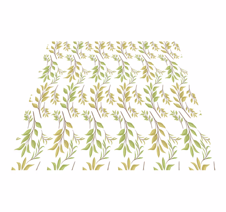 Alfombra vinílica flores motivo verde exuberante - TenVinilo