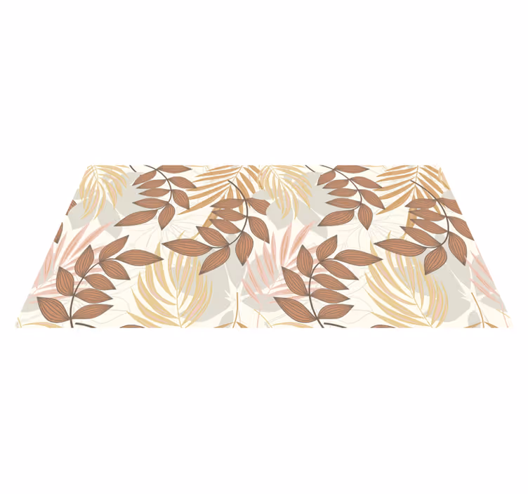 Alfombra vinílica flores inspiración hoja elegante - TenVinilo
