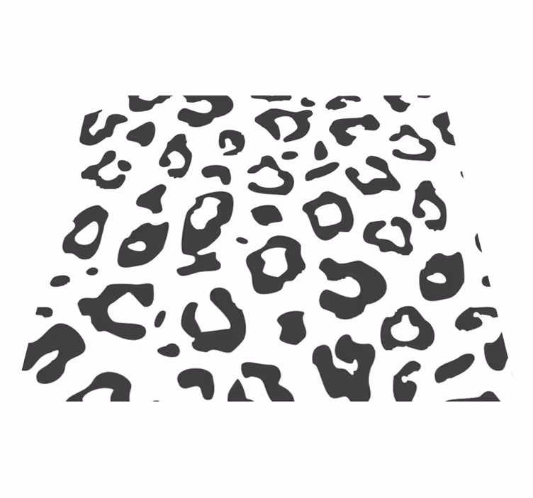 Alfombra vinílica animal print leopardo negro - TenVinilo