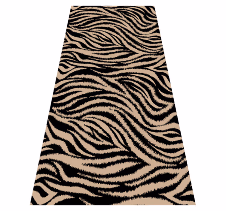 Alfombra vinílica animal print rayas de cebra - TenVinilo