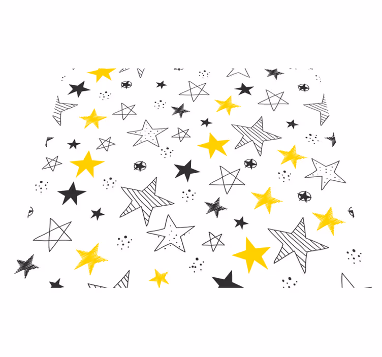 Alfombra vinílica estrellas diseño rock'n'roll - TenVinilo