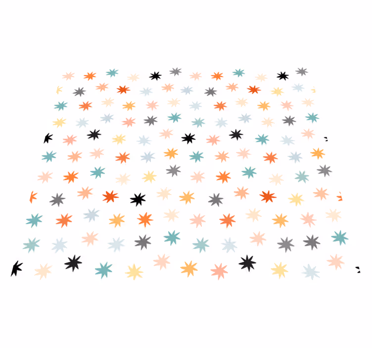 Alfombra vinílica estrellas patrón de estrellas geométrico - TenVinilo