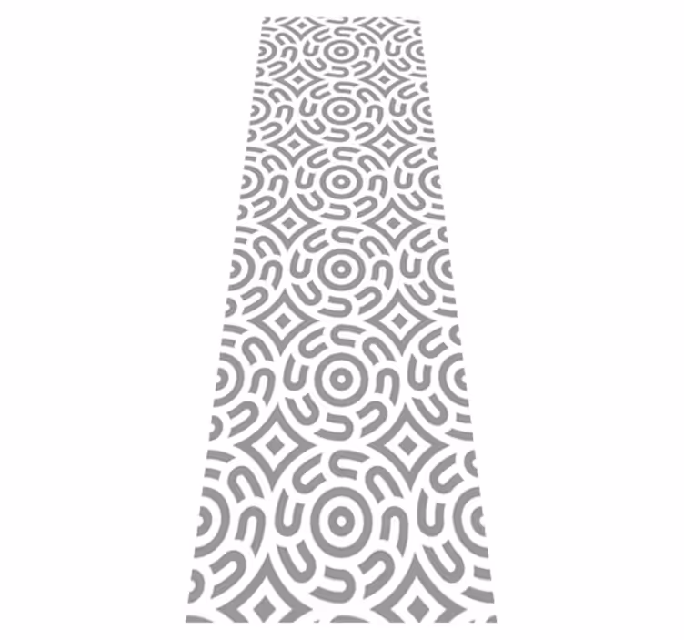 Alfombra vinílica geométrica patrón geométrico blanco - TenVinilo
