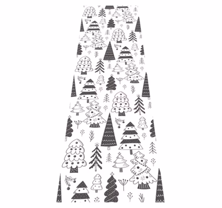 Alfombra vinílica navidad diseño de árboles de navidad - TenVinilo