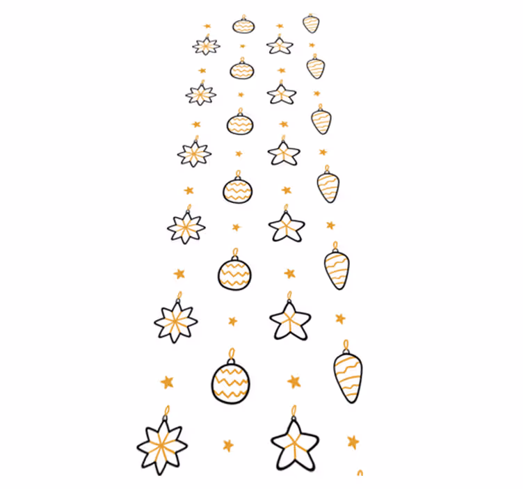 Alfombra vinílica navidad estrellas geométricas blancas - TenVinilo