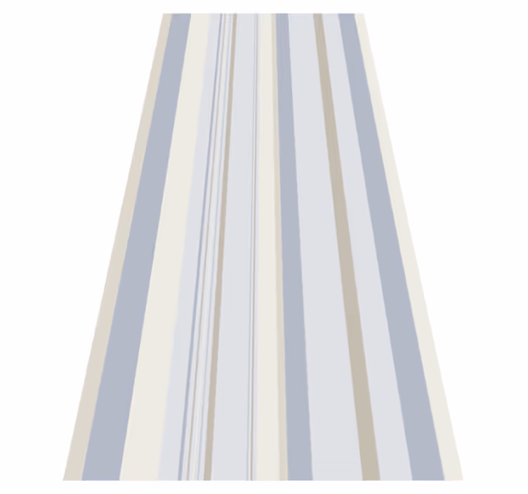 Alfombra vinílica dormitorio rayas azul y beige 80's - TenVinilo