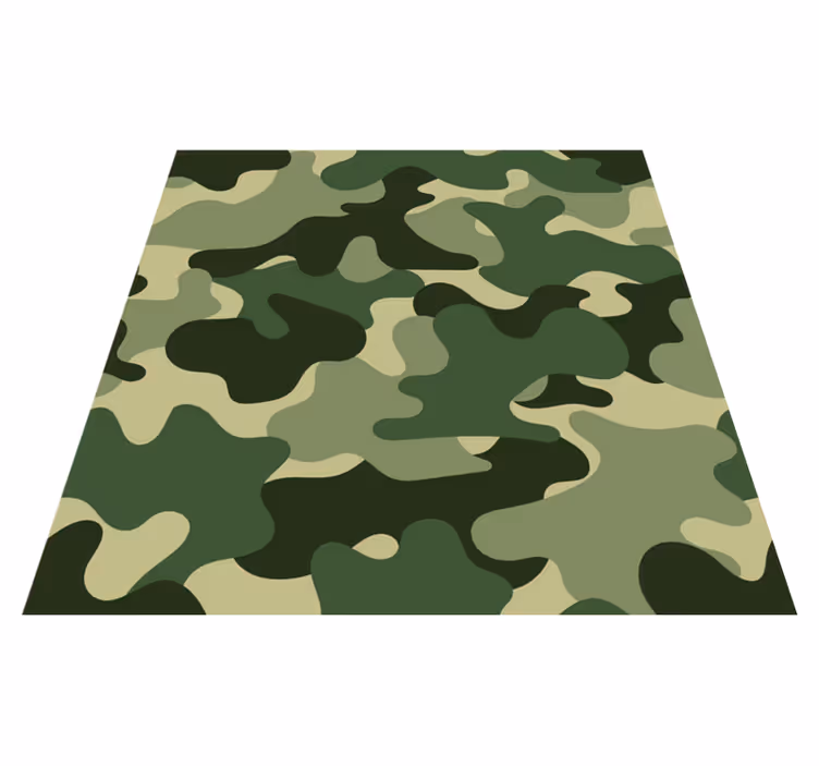 Alfombra vinílica naturaleza estampado camuflaje - TenVinilo