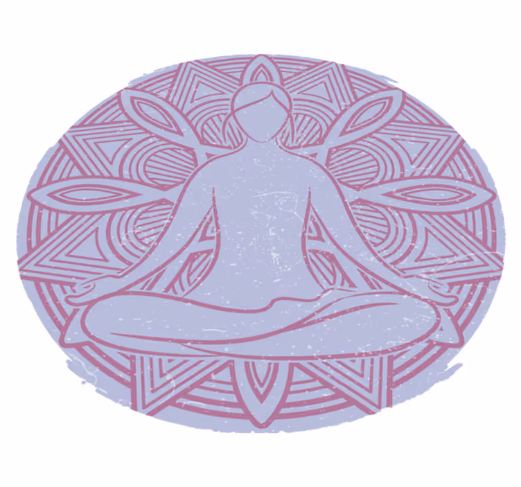 Alfombra vinílica naturaleza figura meditativa mandala - TenVinilo