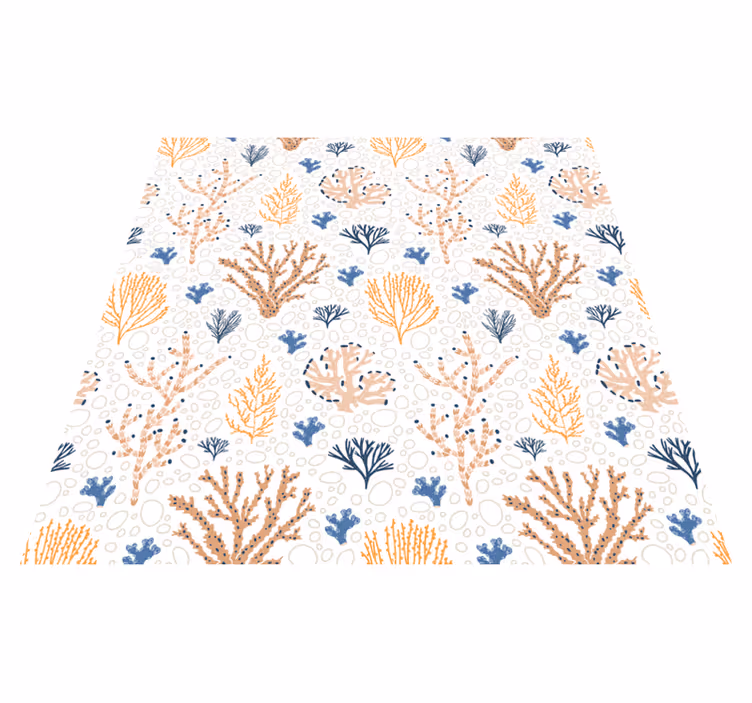 Alfombra vinílica naturaleza diseño coral estiloso - TenVinilo