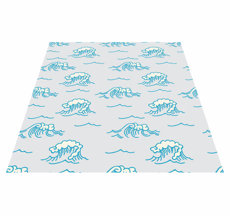 Alfombra vinílica naturaleza diseño de olas - TenVinilo